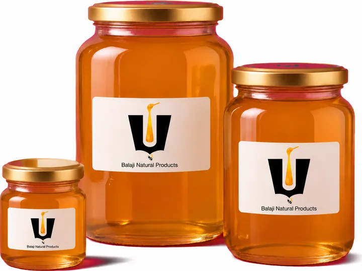 Private-label honey jars ready for brand artwork