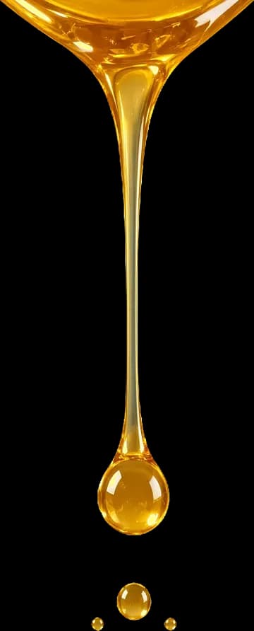 Honey dripping from the top of the card